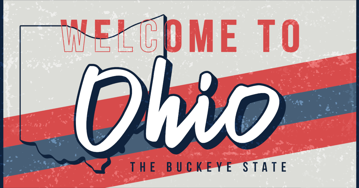Welcome to Ohio sign.